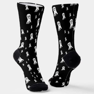 Griezelige gotische spookillustratie sokken