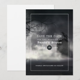 Griezelige gotische trouwkaart 'Save The Date' Save The Date