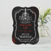 Griezelige gotische verjaardag halloween  kaart (Staand voorkant)