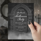 Griezelige Grafsteen & Nevel Halloween Feest Kaart