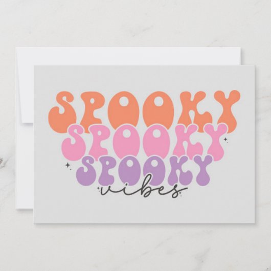 Griezelige griezelige griezelige vibraties kaart (Voorkant)