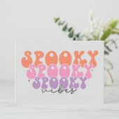 Griezelige griezelige griezelige vibraties kaart (Staand voorkant)