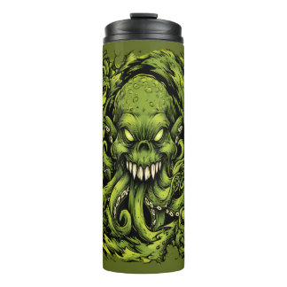 Griezelige Groene Tentakel Monster Thermische Tumb Thermosbeker