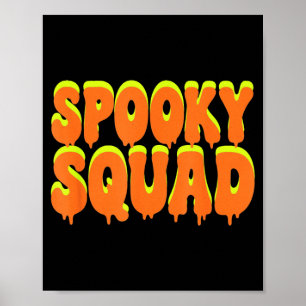 Griezelige groep bijpassende gezins Halloween kost Poster
