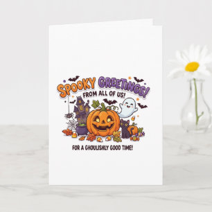 Griezelige groet Halloween-feestkaart Kaart
