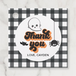 Griezelige Halloween 1e verjaardag Bedankjes Labels