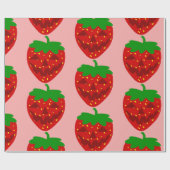 griezelige Halloween aardbei gothic spooky Cadeaupapier (Vlak)