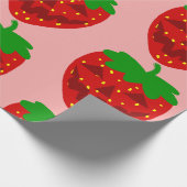 griezelige Halloween aardbei gothic spooky Cadeaupapier (Hoek)