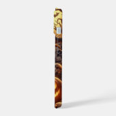 Griezelige Halloween-boom vleermuizen schedels pom iPhone 15 Case (Linkerkant)