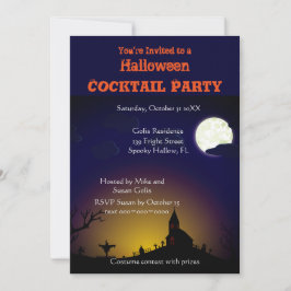 Griezelige Halloween Cocktailparty Uitnodiging