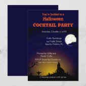 Griezelige Halloween Cocktailparty Uitnodiging (Voorkant / Achterkant)