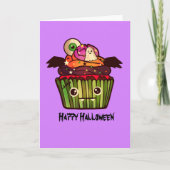 Griezelige Halloween Cupcake   Kaart (Voorkant)