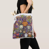 Griezelige Halloween Doodle Boodschappentas Tote Bag (Dichtbij)