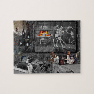 Griezelige Halloween Drive-in Legpuzzel