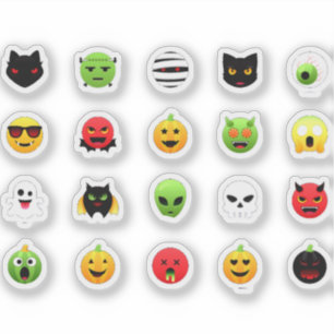 Griezelige Halloween-emoji Sticker