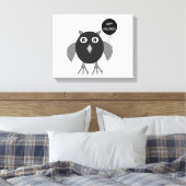 Griezelige Halloween-feest Uil Canvasprint Canvas Afdruk (Insitu (Slaapkamer))