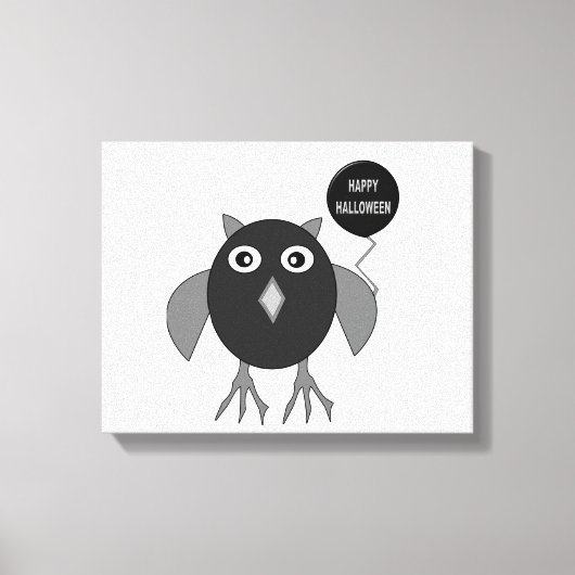 Griezelige Halloween-feest Uil Canvasprint Canvas Afdruk (Voorkant)
