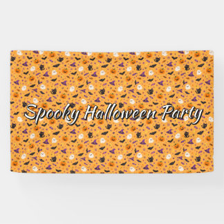 Griezelige Halloween-feestbanner – Geheime Nacht Spandoek