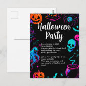 Griezelige Halloween-feestuitnodiging Briefkaart (Voorkant / Achterkant)
