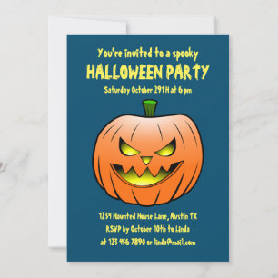 Griezelige Halloween-feestuitnodiging Kaart