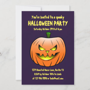 Griezelige Halloween-feestuitnodiging Kaart