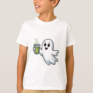 Griezelige Halloween Geest met Matcha T-shirt