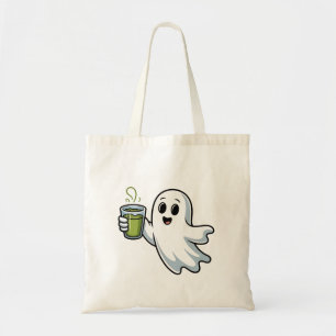 Griezelige Halloween Geest met Matcha Tote Bag