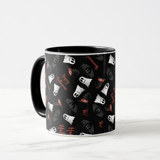 Griezelige Halloween Geesten Mok (Voorkant links)