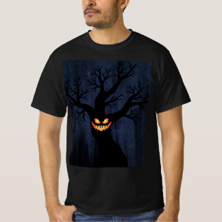 Griezelige Halloween Geheime Boom Lichtgevend Gezi T-shirt