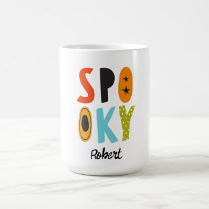 Griezelige Halloween gepersonaliseerde naam Koffiemok