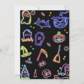 Griezelige Halloween Glow in the Dark Bingo Games Kaart (Achterkant)