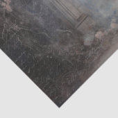 Griezelige Halloween gotische boog met vleermuizen Tissuepapier (Detail)