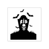 Griezelige Halloween grafsteen RIP Rubberstempel (Afrduk)
