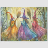 GRIEZELIGE HALLOWEEN HEKSEN ONTKOPPELING TISSUEPAPIER (Voorkant)