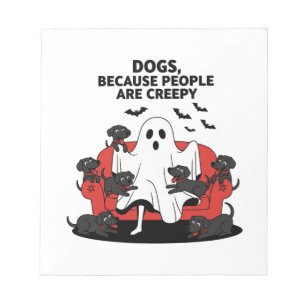 Griezelige Halloween-hond Griezelige Geest 23 Notitieblok