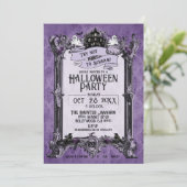 Griezelige Halloween Huisfeest Kaart (Staand voorkant)