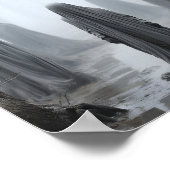 Griezelige Halloween illustratie van witte geesten Poster (Hoek)