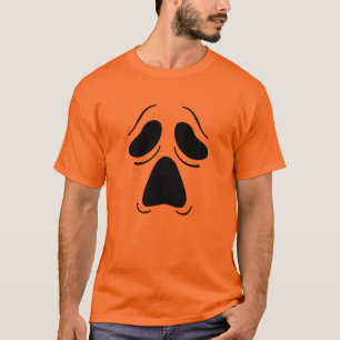 Griezelige Halloween Jack-O-Lantern Gezicht T-shir T-shirt