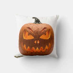 Griezelige Halloween Jack O Lantern Pompoen Worp K Kussen
