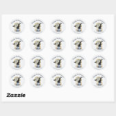 Griezelige Halloween Kat Pompoen Ronde Sticker (Vel)