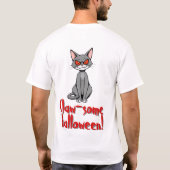 griezelige halloween kat t-shirt (Achterkant)