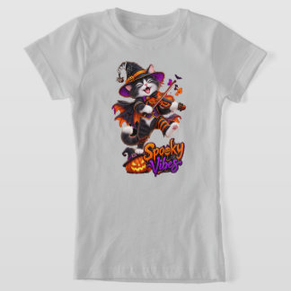 Griezelige Halloween Kat T-shirt