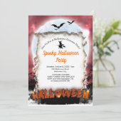 Griezelige Halloween-kostuumfeest  Kaart (Staand voorkant)