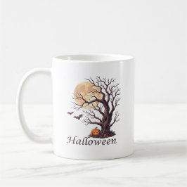 Griezelige Halloween Kromme Boom Jack-o'-Lantern Koffiemok