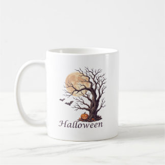 Griezelige Halloween Kromme Boom Jack-o'-Lantern Koffiemok