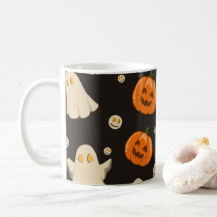 Griezelige Halloween Nacht Geesten & Pompoenen Mok