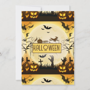 Griezelige Halloween Nacht Geheime Herfst Ontwerp Kaart