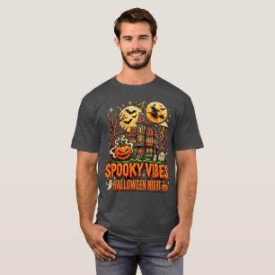 Griezelige Halloween Nacht Geheime Huis Pompoen T-shirt