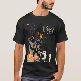 Griezelige Halloween Nacht Geheime Maanlicht Desig T-shirt