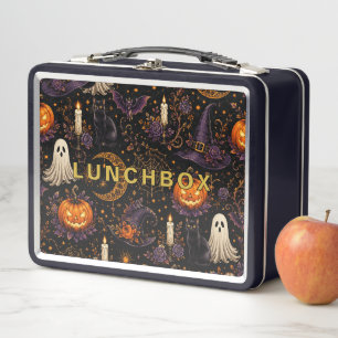 Griezelige Halloween Nacht Pompoen & Geest Patroon
